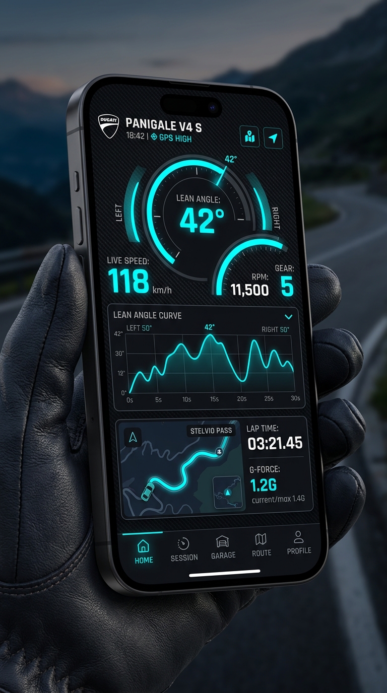RiderOS Telemetri Sürüş Ekranı